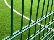 Damage Hole Cut in Mesh Fence Repairs to 2